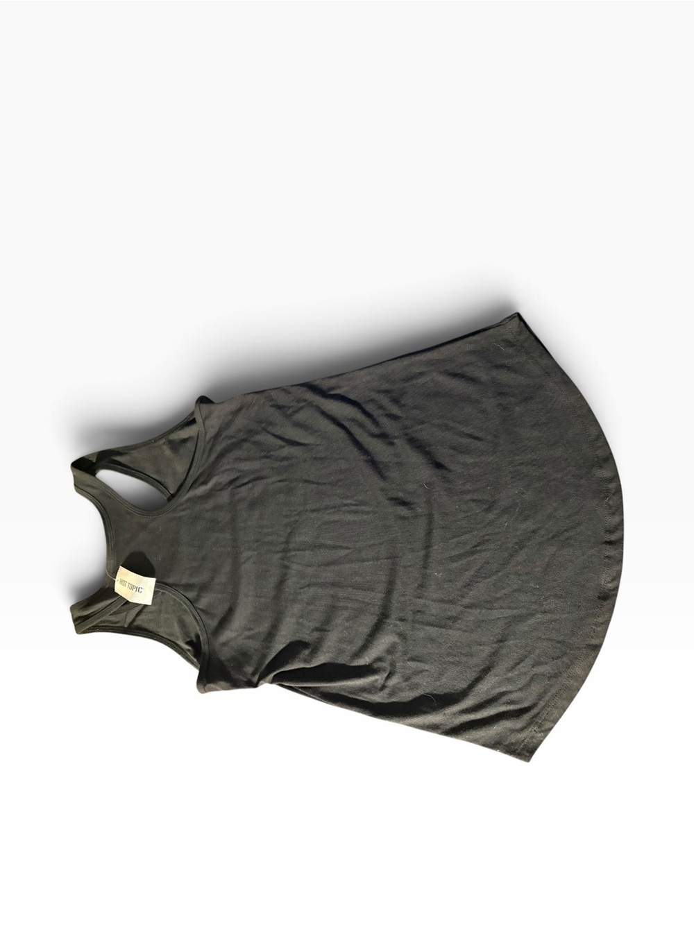 Hot Topic Black Racerback Muscle Tee with White Silhouette Graphic - Picture 2 of 3
